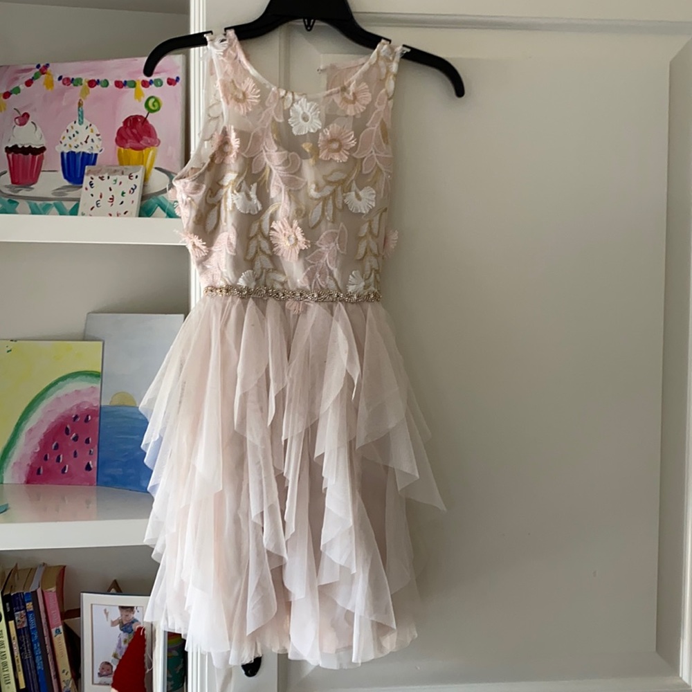 Light cotton candy pink floral dress